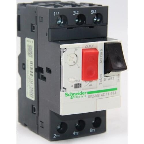 Motor thermal magnetic circuit breaker button (control), thermal release range: 6-10 A screw clamp terminal GV2ME14C