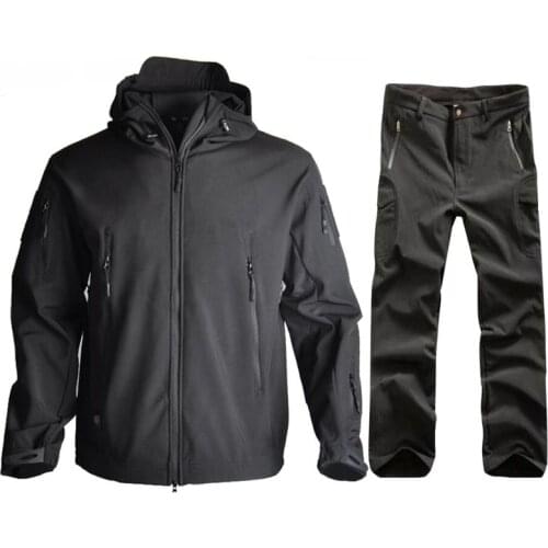 TAD Soft Shell Sharkskin Men Fleece Jacket Camouflage Clothes Hunting Jacket or Pants Outdoor Hiking Camping Windbreaker