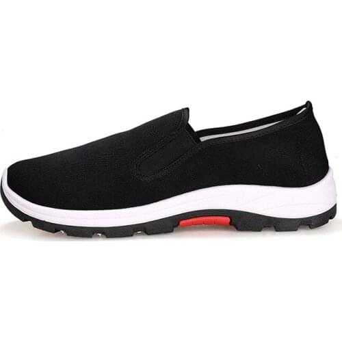 OLOMM 2019 mens lightweight casual shoes soft wear-resistant hiking shoes thick-soled outdoor non-slip work shoes DD-29