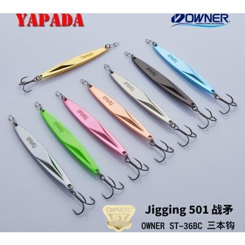 YAPADA Jigging 501 War Spear 10g/15g strengthen Treble Hook 73mm/83mm Feather Multicolor Metal Zinc alloy Fishing Lures