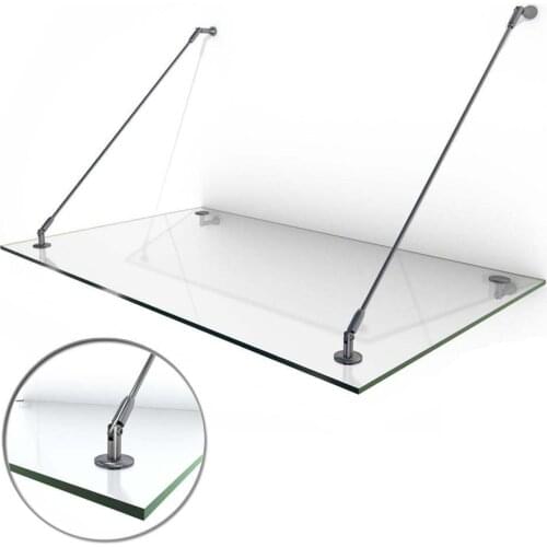 Stainless Steel 304 Brackets for Tempered Glass Door Canopy Porch Awning Brackets (NO GLASS))