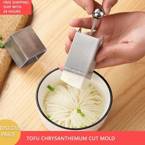 Chrysanthemum Tofu Cutting Knife Mold Square Stainless Steel Lattice DIY Kitchen Shredding Environmental Protection Tools Slicer