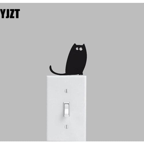 Lonely Unhappy Cat Vinyl Wall Decal Decor Good Look Switch Sticker Animal 8SS-0049