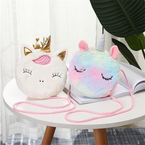 Plush Bag , New Quality Cotton Unicorn Handbag , Travel Shoulder Messenger Bag