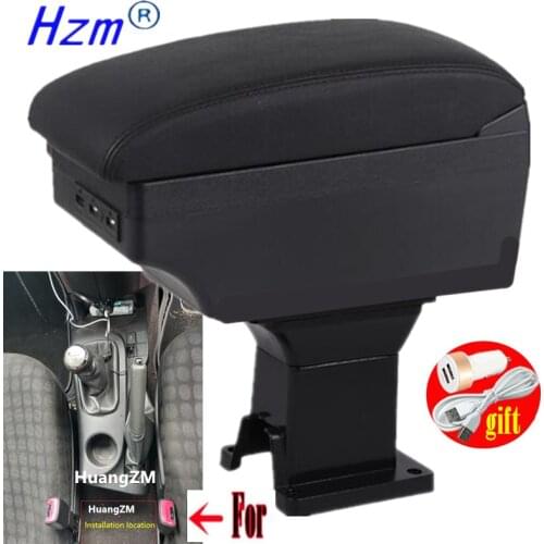 For toyota IQ armrest box central Store content Storage box with cup holder ashtray products with USB LED