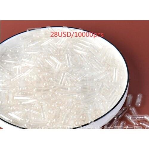 Hollow capsule shell capsule skin 0# fully transparent 10,000 grains
