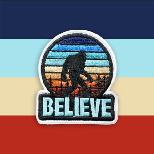 Believe Embroidery Patches King Kong Gorillas in the Jungle Iron on Patches for Clothes Hats Bags Jackets Fashion Badges DIY