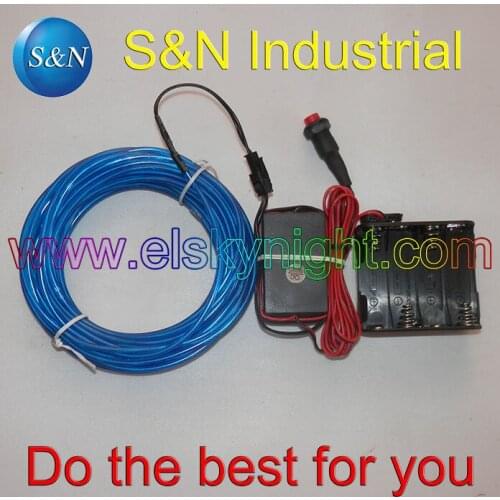 Blue 15M EL Wire with professional tron dance (on/off) El inverter for Christmas decoration or tron dance show free shipping