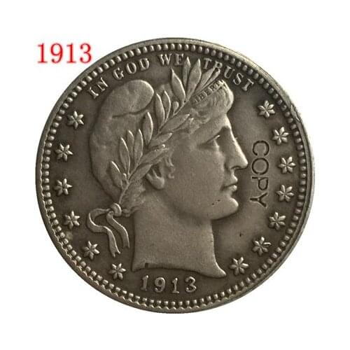 USA 1913 P,D,S BARBER OR LIBERTY HEAD QUARTER DOLLARS COPY COINS