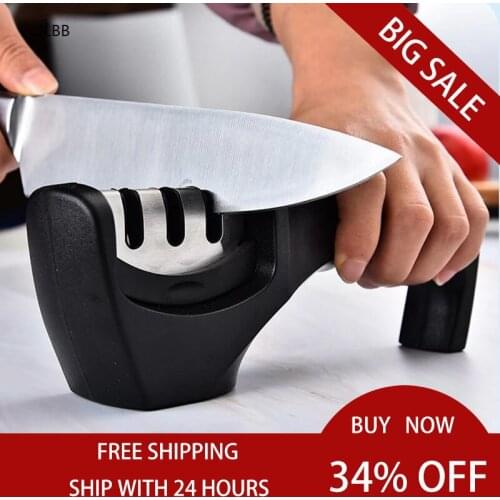 Knife Sharpener Removable 3 Stages Stainless Steel Professional High Quality Kitchen Sharpening Diamond Stone Grinder Tools