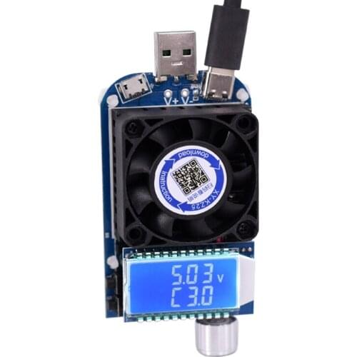 USB Adjustable Intelligent Electronic Load Module Fast Charge Charger Power Bank Tester QC3.0