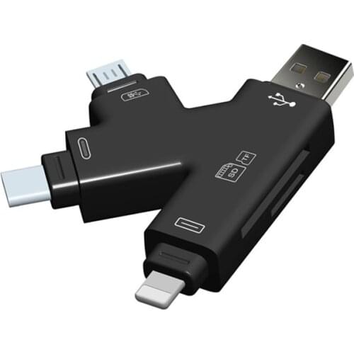 USB TF SD adapter Card Reader For Lightning Android Type C OTG Smart Memory Card Adapter For iPhone Android Notebook Desktop