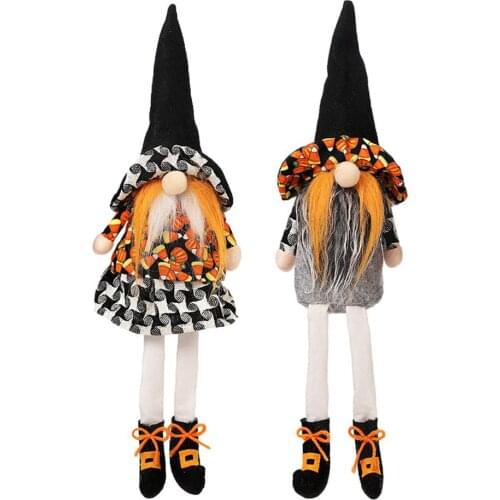 Witch Gnome Doll Halloween Nisse Elf With Dangling Legs Witch Gnome Doll With Long Legs