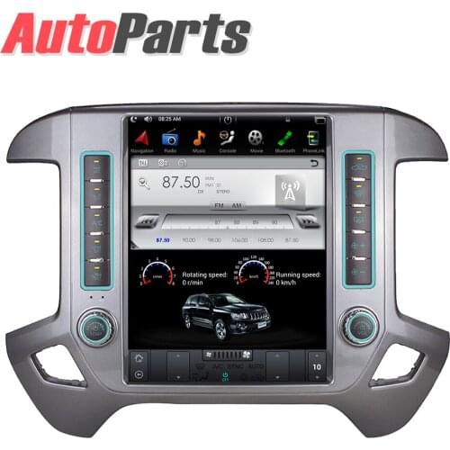Android 7.1 12.1" Tesla style Vertical car radio navigation player For Chevrolet Silverado and GMC Sierra 2014 2015 2016 - 2018