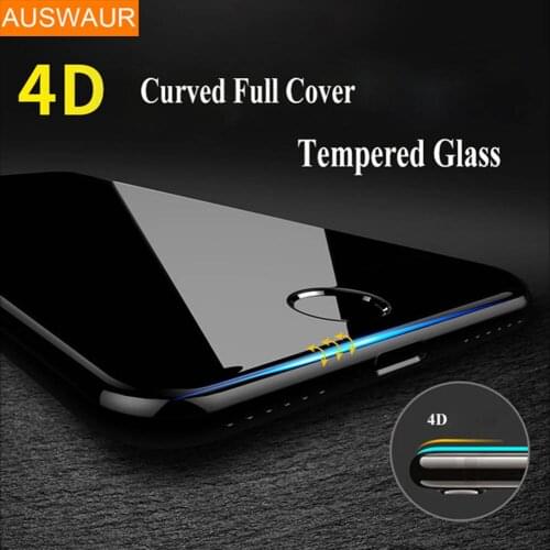 Real 4D 9H Tempered Glass Upgrade 3D Curved Edge Full Cover Screen Protector for iPhone X 8 7 6 6s Plus Glass Explosion Proof