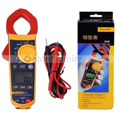 FLUKE 319 TRUE RMS Clamp Meter 37mm Frequency w/Case free shipping