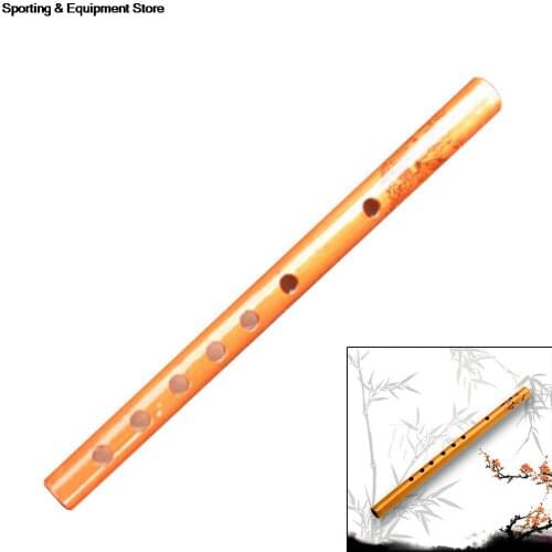 1Pc Chinese Traditional 6 Holes Bamboo Flute Vertical Flute Clarinet Student Musical Instrument Wooden Color