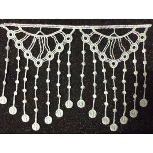 12cm/15.8cm high quality exquisite water soluble embroidery lace tassel,XERY140422D