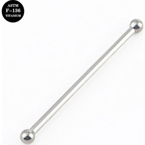 14G Implant Grade Titanium ASTM F136 Internal Thread Screw Basic Straight Barbell Industrial Eyebro Nipple Piercing Body Jewelry
