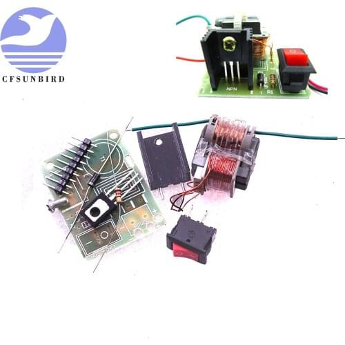 15KV High Frequency DC High Voltage Arc Ignition Generator Inverter Boost Step Up 18650 DIY Kit U Core Transformer Suite 3.7V