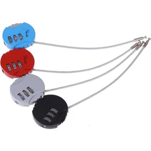 3 Dial Digit Password Combination Padlock Suitcase Luggage Metal Code Lock Mini Coded Keyed Anti-Theft Locks 4*4cm