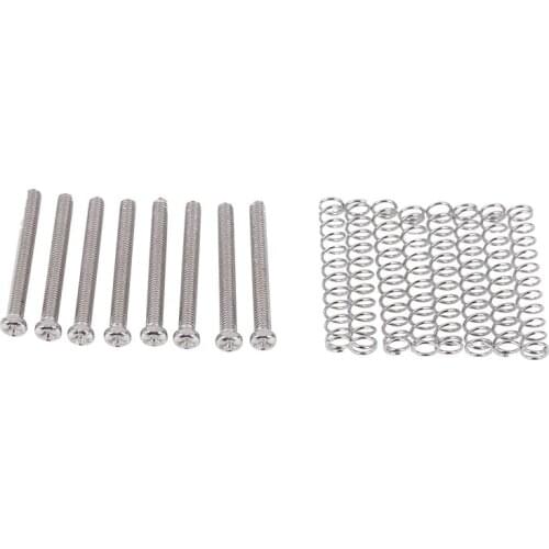 8 Pcs M3x30MM Electric Guitar Humbucker Pickup Adjust Height Screw and Springs