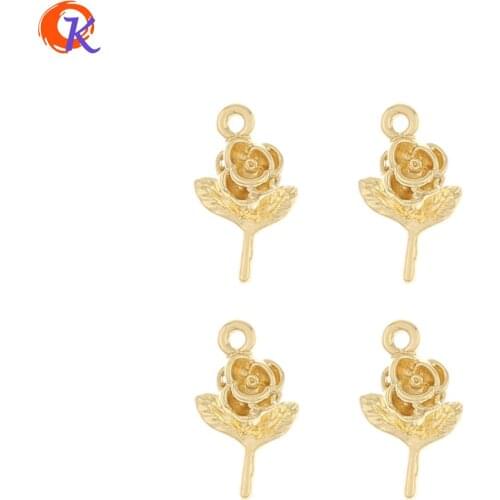 Cordial Design 100Pcs 9*15MM Jewelry Accessories/Hand Made/Rose Shape/Pendant/DIY Parts/Jewelry Making/Earring Findings/Charms