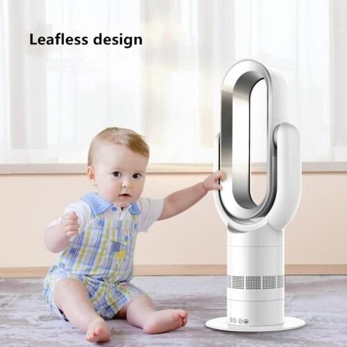 220V Household Electric Fan Electric Fan Heater Bladeless Fan Ultra-quiet Office Heating and Cooling Dual-purpose Heater