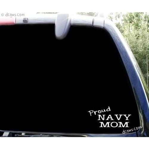 PROUD NAVY mom - military US window decal sticker 15cm