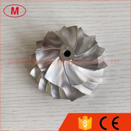 GT3076 forward 56.00/76.13mm 7+7 blades Point Milling Air Curve turbo milling/aluminum 2618/billet compressor wheel for racing