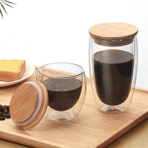 80/150/250/350/450ML Coffee Cup Double-Walled Heat-resistant Glass Milk Espresso Tea Cup for Office Beer Champagne Water Mug