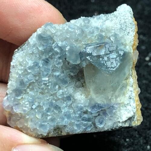 38.7g natural blue-green fluorite mineral ring vein healing teaching specimen stone decoration collection ornaments