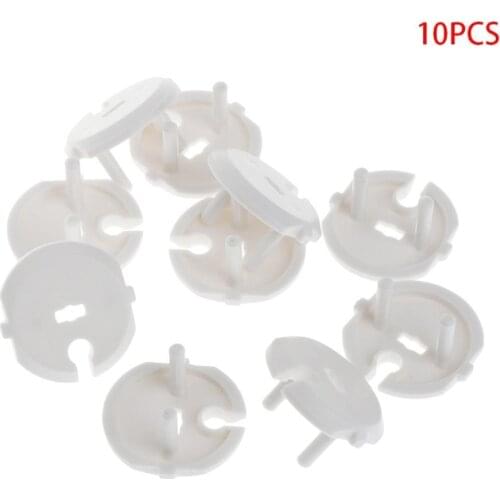 10Pcs Socket Cover ABS Baby Safety French Standard 2 Pin Plug Socket Outlet Child Proof Protection Covers Anti Electric Shock