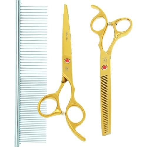 Meisha 7 inch Pet Grooming Scissors Japanese Steel Dog Cutting Shears Thinning Tesouras Cat Clippers Animals Barber Shear B0014A