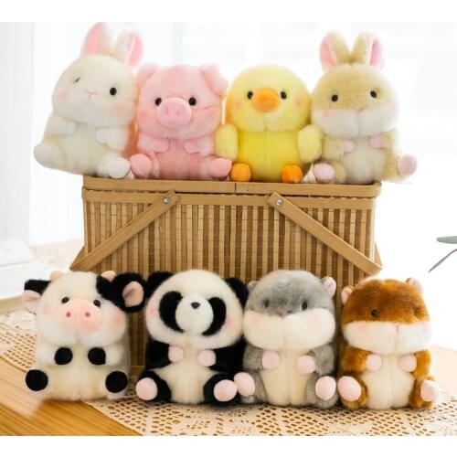 Lovely Exquisite chicken car key pendant hamster jewelry piggy bag decoration rabbit soft Soothing doll birthday Romantic gift