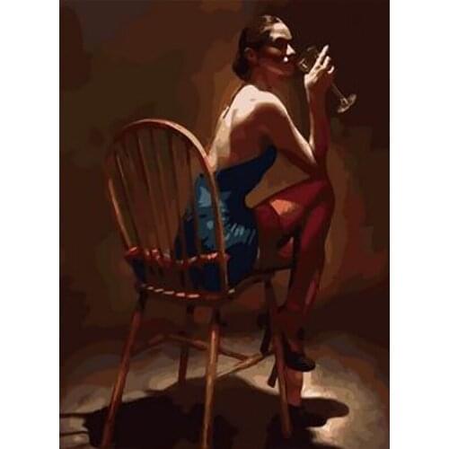 Painting By Numbers Figure Hand Painted Paintings Art Gift DIY Pictures By Number Girl Kits Drawing On Canvas Home Decor