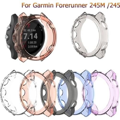 New classic Soft TPU Watch Case Bracelet Protective Watch Cover Hard Shockproof Screen Protector For Garmin Forerunner 245M /245