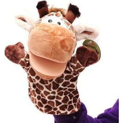 Animal Plush Hand Puppets Childhood Cute Soft Toy Frog Pig Rabbit Tiger Monkey Bear Lion Dolls Gift For Children Animals Toys