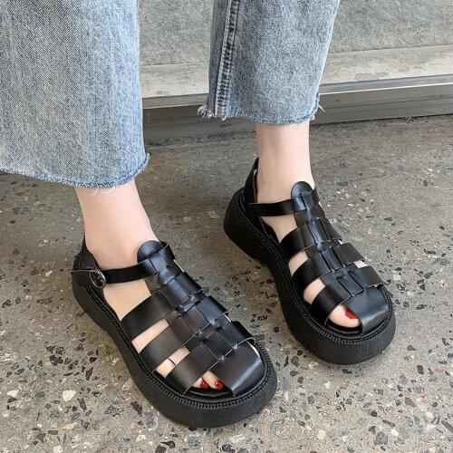 Designer Sandals Platform Heel Sandals Women 2021 Summer Fashion Outdoor Beach Casual Sports Breathable Female Shoes Black New