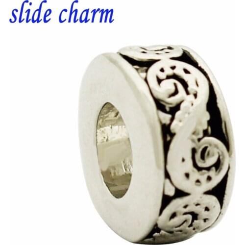 Slide charm Free shipping Valentines Day gift fashion personality Ancient Chinese dragon pattern beads fit Pandora bracelet