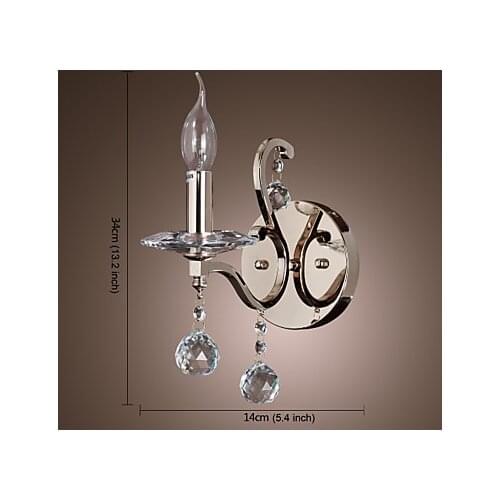 Modern LED Crystal Wall Light Fixtures Living Dinning Room Cristal LED Wall Lamp Sconce Wandlamp Arandela