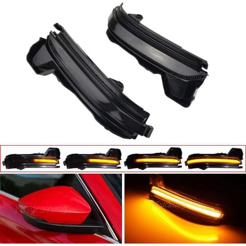 2PCS Flowing Water For Skoda Kodiaq 2016-2020 LED Dynamic Turn Signal Light Sequential Rearview Side Mirror Blinker Indicator