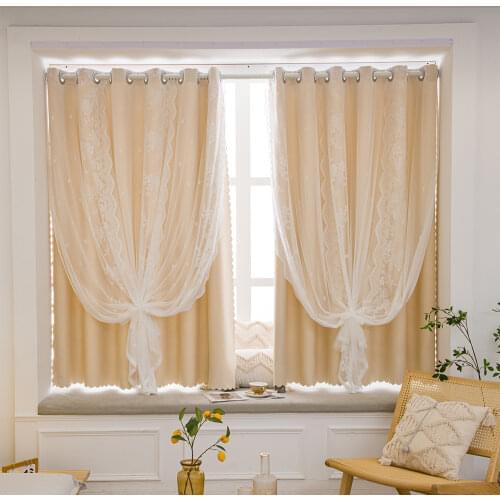 YanYangTian Tulle embroidery Gauze curtain for living room bedroom kitchen solid Jacquard curtain Garden gazebos lace curtains