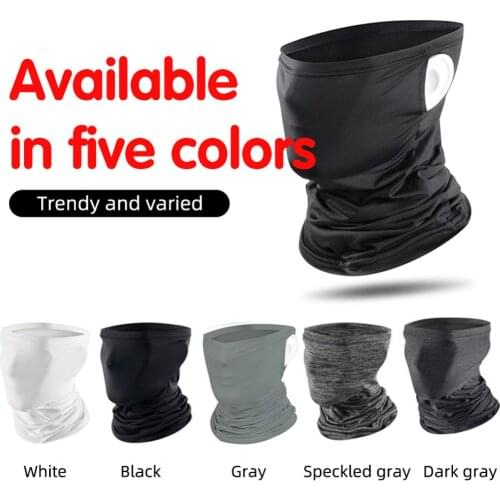 Spring Summer Cycling Half Face Mask Skin Cool Ice Silk Breathable UV Protection Sports Headwear Bike Headband Mask Muffler