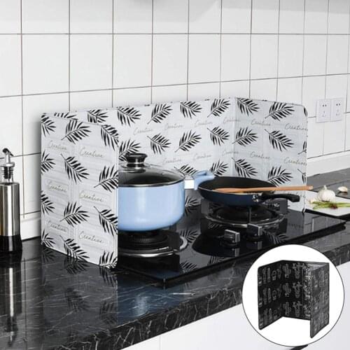 Aluminum Foil Kitchen Cooking Oil Splash Guard Gas Stove Heat Burn Proof Board Splatter Protection Screen Cover Anti Splatter