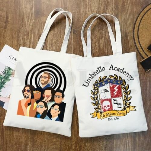 Umbrella Academy Symbol Cha Diego Vanya Hip Hop Graphic Cartoon Print Shopping Bags Girls Fashion Casual Pacakge Hand Bag