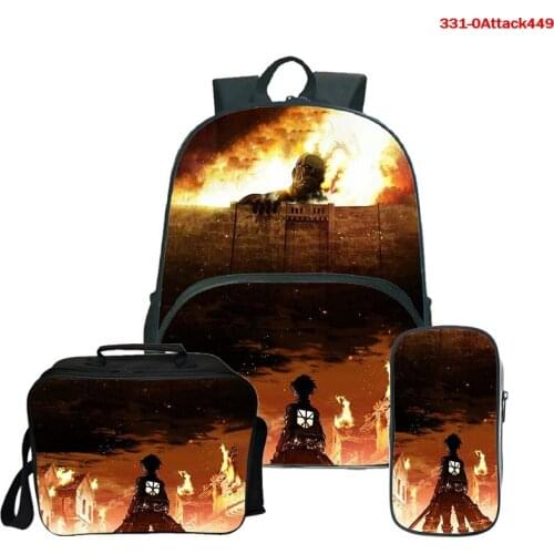 2021 Women Backpack Cool Purse Attack on Titan Print Anime Bag Bolsos for Girls Female Attack on Titan Students School Bagpack