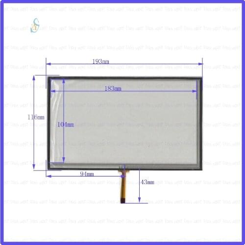 ZhiYuSun 193mm*116mm 8inch 4-wire resistive touch panel for Car DVD, 193*116 this is compatible for AT080TN64 display