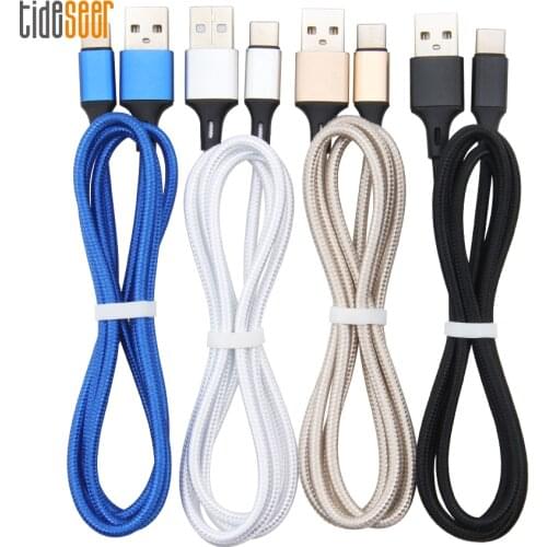 1M 2M 3M USB Cable For iPhone 12 11 Pro Max XR Fast Charging Nylon Type C Wire Micro Usb Data Cord for Xiaomi Huawei Samsung