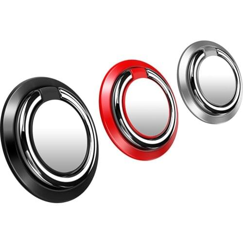 1pcs Phone Holder Rotatable Thin Magnet Metal Finger Ring 360 Degree Round Smartphone Socket for Magnetic Smartphone Metal Grip